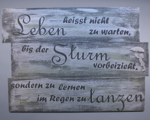 Spruchtafel Dreizeilig